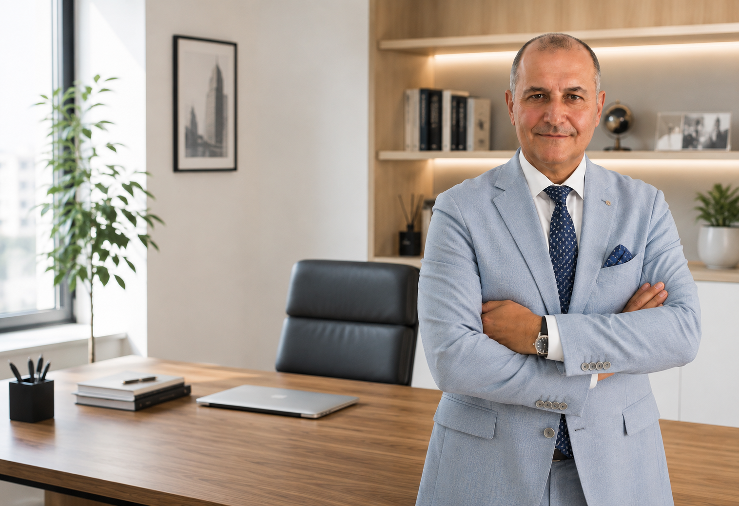 Girolamo Alongi nel suo ufficio